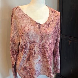 Charlie B Women's Long Sleeve Top in Pink and Brown